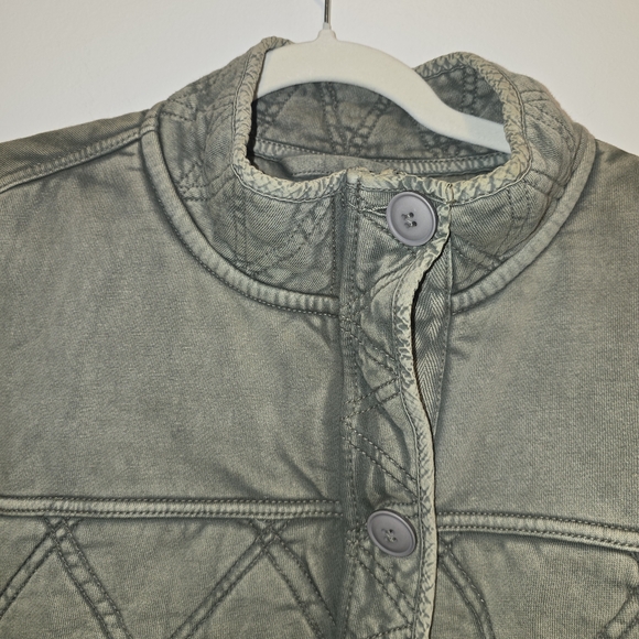 Free People Quilted Puffer Jacket in Olive Size M Nwot - Picture 8 of 12